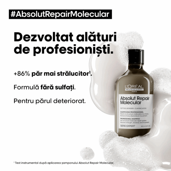 Champú para cabello dañado L'Oreal Professionnel Série Expert Absolut Repair Molecular 300ml