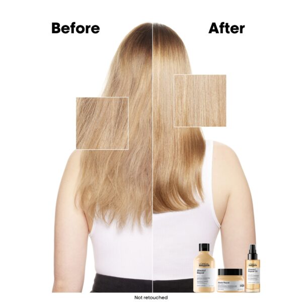 absolute-repair-before-after-1-2025-01 Mascarilla regeneradora para cabello dañado L'Oréal Professionnel Serie Expert Absolut Repair 500ml