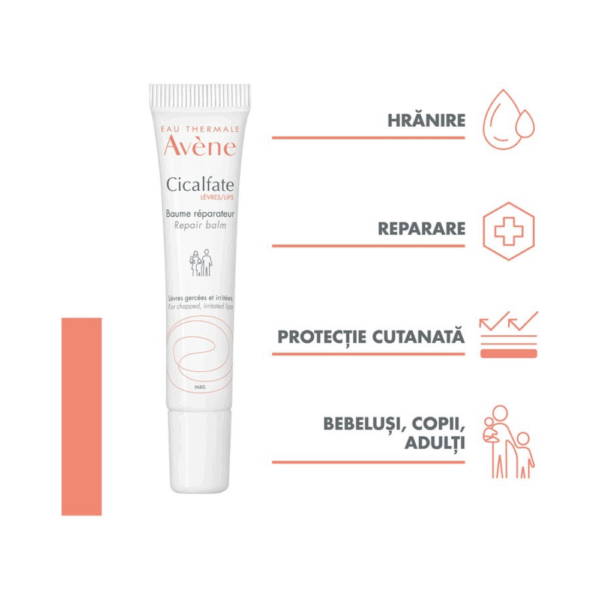 Bálsamo reparador pentru labios secos Avene Cicalfate 10ml