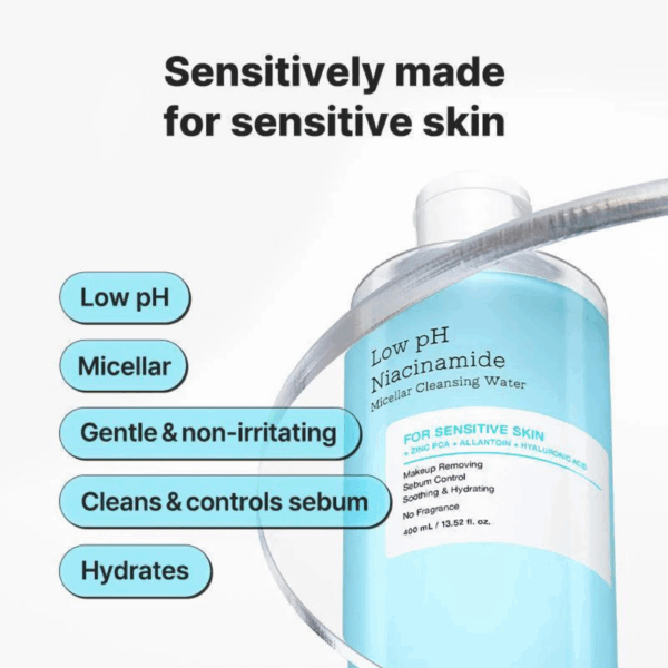 Agua micelar con niacinamida y pH bajo COSRX Low PH Niacinamide 400ml