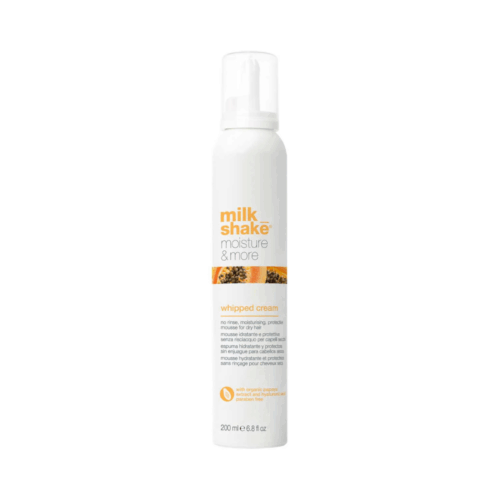 Tratament hidratant spuma fara clatire pentru par uscat Milk Shake Moisture Plus Whipped Cream 200ml