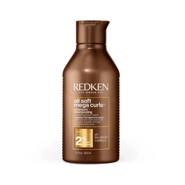 Champú para cabello seco ondulado y rizado Redken All Soft Mega Curls 300ml