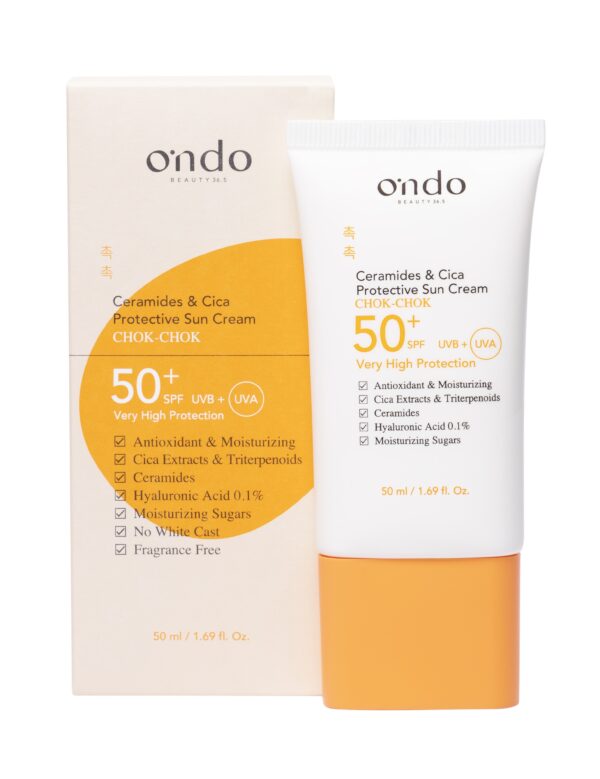 Crema con protección solar con ceramidas y cica SPF50+ Ondo Beauty 36.5 50ml