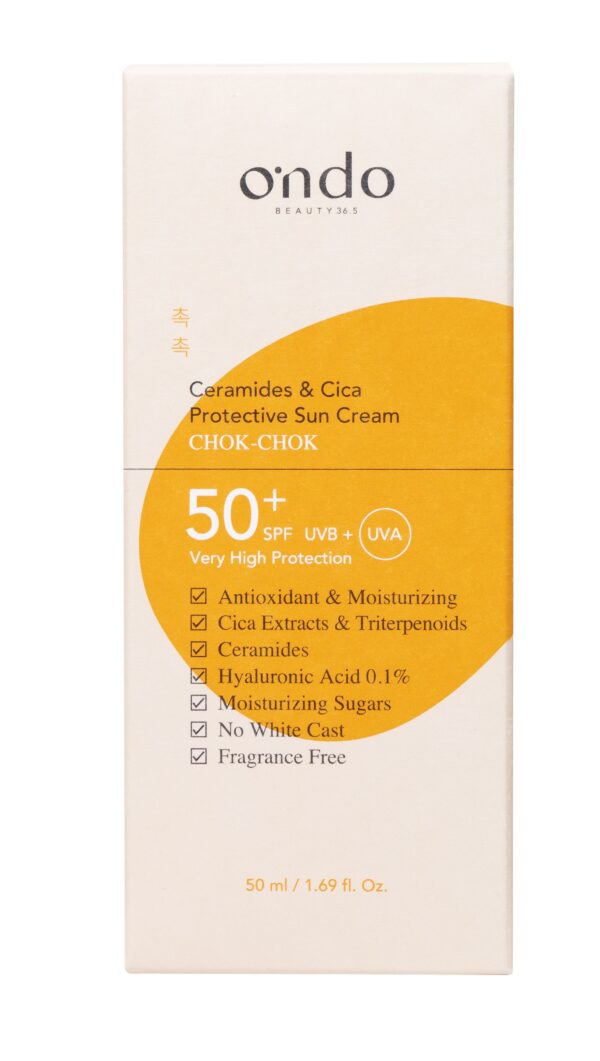 Crema con protección solar con ceramidas y cica SPF50+ Ondo Beauty 36.5 50ml