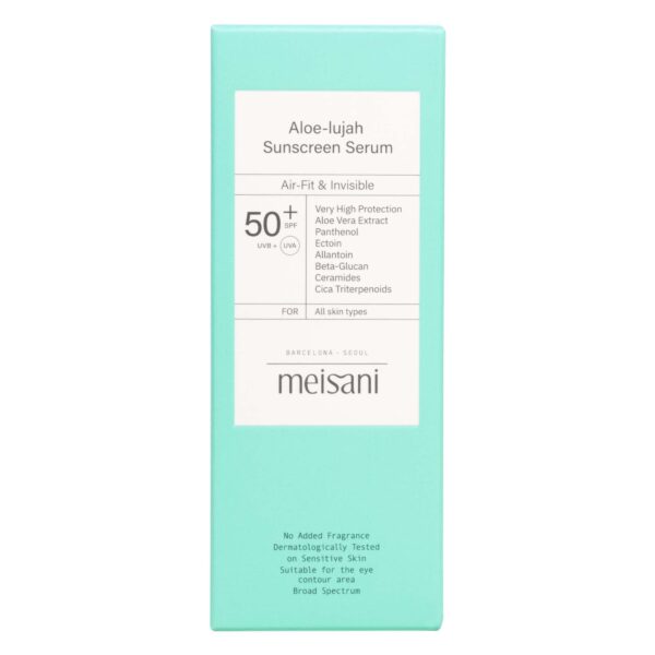 Crema con protección solar tipo suero SPF50+ PA++++ Meisani Aloe-lujah 50ml