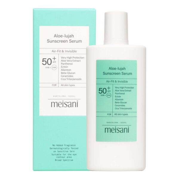 Crema con protección solar tipo suero SPF50+ PA++++ Meisani Aloe-lujah 50ml