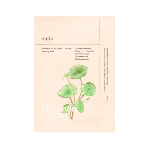 Mascarilla facial calmante y reparadora con Probiotice y Centella Asiatica Ondo Beauty 36.5 25ml