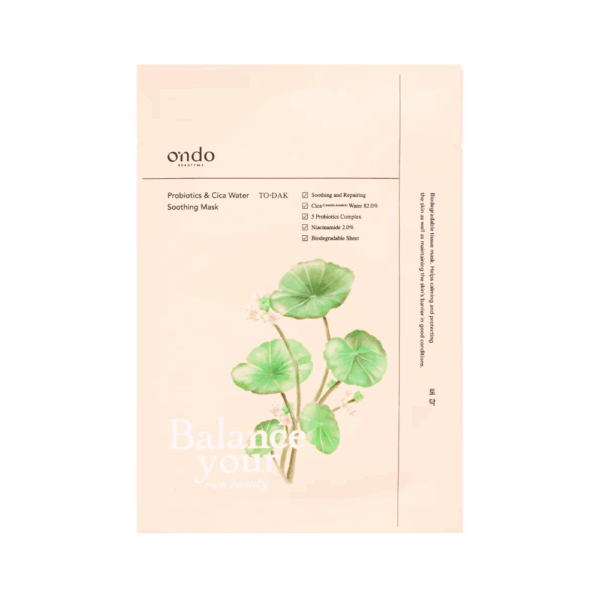 Mascarilla facial calmante y reparadora con Probiotice y Centella Asiatica Ondo Beauty 36.5 25ml