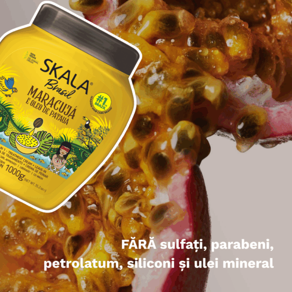 Tratamiento nutritivo sin enjuague con maracuyá y aceite de patua Skala 1000g Maracuja e Oleo de Pataua